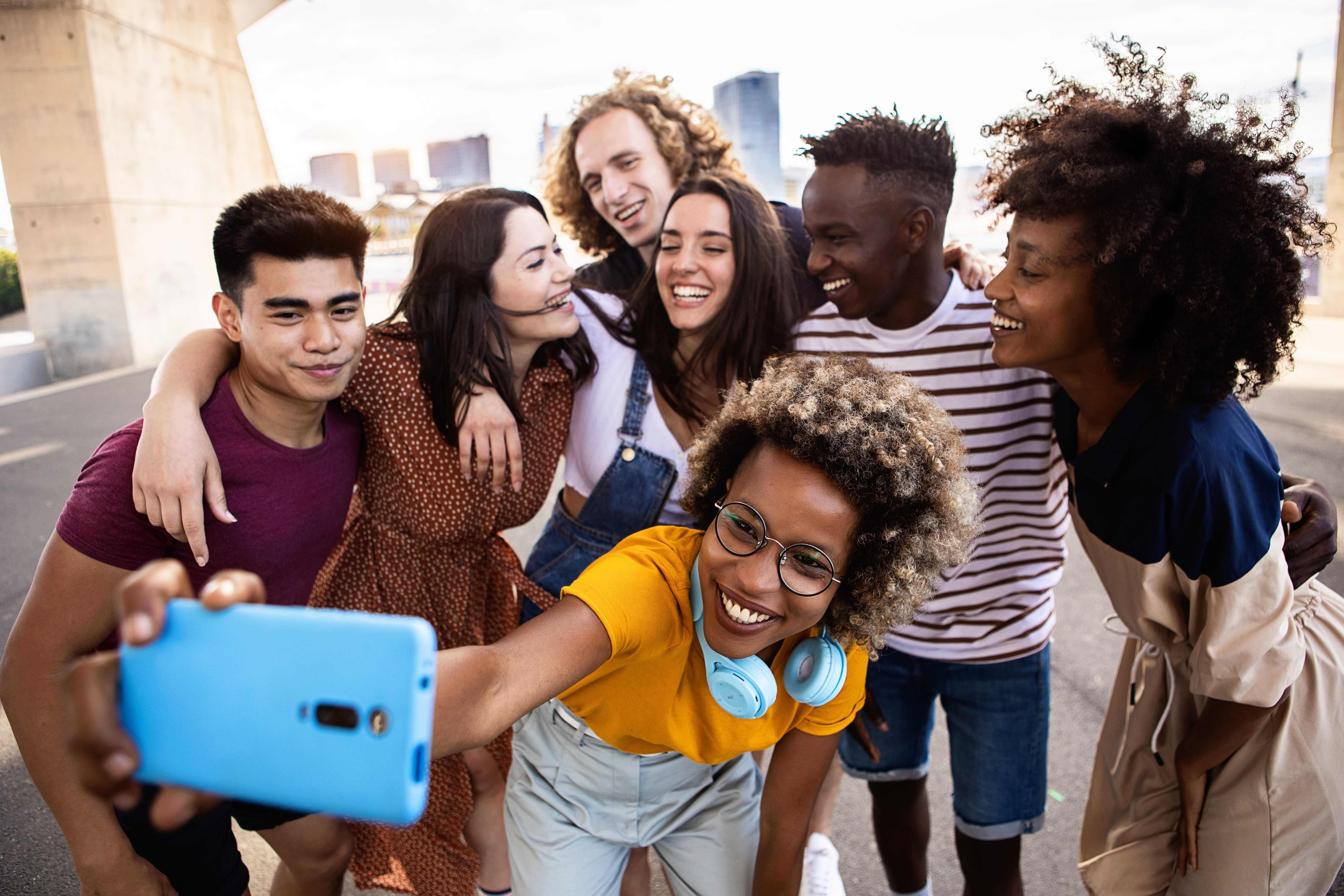 Student group friends after effective recruitment strategy